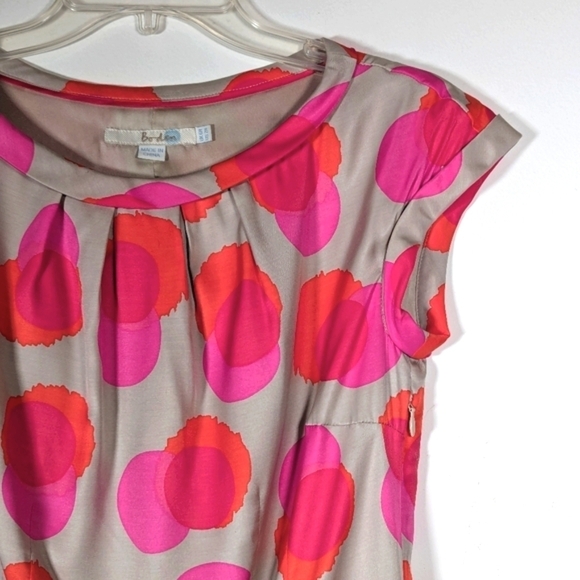 Boden Silk Print Dress Sz 2 - Picture 4 of 9